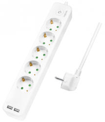 LogiLink 5 Plug 1,5 m + 2 USB Switch (LPS249U)