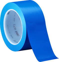3M 471 Banda adeziva din PVC, 25 mm x 33 m, albastru (7000047463)