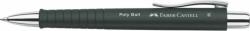 Faber-Castell Golyóstoll, 0, 7 mm, nyomógombos tolltest, fekete tolltest, FABER-CASTELL Poly Ball, kék (TFC241199) (241199)