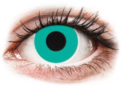 Gelflex CRAZY LENS - Solid Turquoise - dioptria nélkül napi lencsék (2 db lencse) - alensa