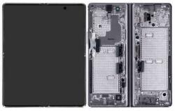 Samsung Galaxy Z Fold 2 F916B - LCD Kijelző + Érintőüveg + Keret (Mystic Gray) - GH82-23968D Genuine Service Pack, Mystic Grey