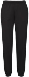 Fruit of the Loom Uniszex Nadrág Normál Fruit of the Loom Jog Pant with elasticated cuffs - XL, Fekete