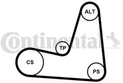 Continental Ctam Set curea transmisie cu caneluri CONTINENTAL CTAM 5PK1135K1 (5PK1135K1) - automobilus
