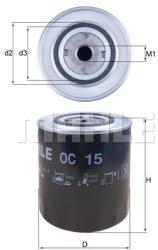 MAHLE Filtru ulei MAHLE OC 15 (OC 15) - automobilus