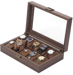 WatchBox Cutie pentru 10 ceasuri Tabacco Brown - Culoare Maro - WZ4319 (WZ4319)
