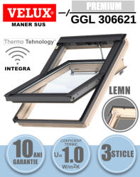 Velux Fereastra mansarda VELUX INTEGRA GGL 306621, electrica, lemn de pin, 3 sticle (GGL CK02 306621)
