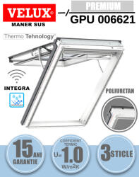 Velux Fereastra mansarda VELUX GPU 006621, electrica, poliuretan, 3 sticle (GPU FK06 006621)