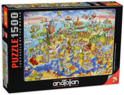 Anatolian Puzzle Anatolian din 1500 de piese - Harta Europei (P4557) Puzzle