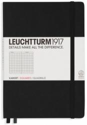 LEUCHTTURM1917 Caiet cu elastic A5, 125 file, matematica, Leuchtturm1917 negru LT315928