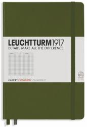 Leuchtturm Caiet cu elastic A5, 125 file, matematica, Leuchtturm1917 verde army LT348102