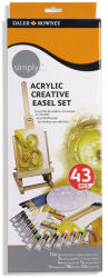 DALE Set pictura in acril cu sevalet DALER ROWNEY Simply Acrylic Creative, 43 piese/set