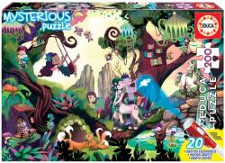 Educa Puzzle Mysterious Magic Forest Educa 200 piese- animalele luminează la lampă de la 6 ani (EDU18612) Puzzle