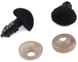  Fekete biztonsági orr bársony 10x12 mm