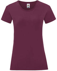 Fruit of the Loom Csomag akciós póló (minimum 5 db) Női rövid ujjú póló Fruit of the Loom Ladies' Iconic 150 T -XL, Burgundi vörös