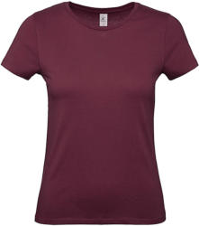 B and C Csomag akciós póló (minimum 5 db) Női rövid ujjú póló B&C #E150 /women T-Shirt -L, Burgundi vörös