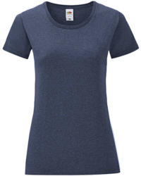 Fruit of the Loom Csomag akciós póló (minimum 5 db) Női rövid ujjú póló Fruit of the Loom Ladies' Iconic 150 T -XL, Vintage Heather Sötétkék