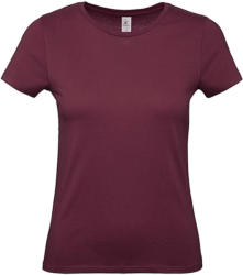 B and C Csomag akciós póló (minimum 5 db) Női rövid ujjú póló B&C #E150 /women T-Shirt -XS, Burgundi vörös