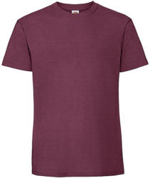 Fruit of the Loom Csomag akciós póló (minimum 5 db) Férfi póló Rövid ujjú Fruit of the Loom Ringspun Premium T - S, Burgundi vörös