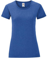 Fruit of the Loom Csomag akciós póló (minimum 5 db) Női rövid ujjú póló Fruit of the Loom Ladies' Iconic 150 T -XL, Retró Heather Királykék