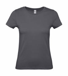 B and C Csomag akciós póló (minimum 5 db) Női rövid ujjú póló B&C #E150 /women T-Shirt -2XL, Sötétszürke