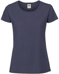 Fruit of the Loom Csomag akciós póló (minimum 5 db) Női póló Rövid ujjú Fruit of the Loom Lady-Fit Ringspun Premium T - XS, Sötétkék (navy)