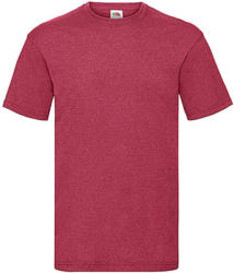 Fruit of the Loom Csomag akciós póló (minimum 5 db) Férfi póló Rövid ujjú Fruit of the Loom Valueweight Tee - M , Vintage Heather Piros