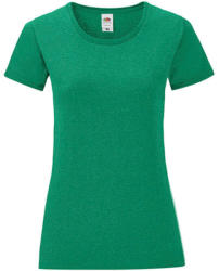 Fruit of the Loom Csomag akciós póló (minimum 5 db) Női rövid ujjú póló Fruit of the Loom Ladies' Iconic 150 T -S, Retro Heather Green