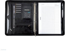 ALASSIO Konferenciamappa A/4 ALASSIO "MASSA" bőrhatású, fekete