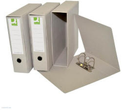 Q-CONNECT Iratrendező A/5 8cm tokos natúr fekvő