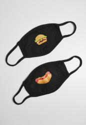 Mister Tee Burger and Hot Dog Face Mask 2-Pack black