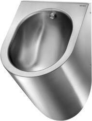 DELABIE DELTA HD vandálbiztos piszoár megerősített konzolos rögzítéssel, 2mm vastag hátfal, öblítőfejes, flexibilis bekötőcsővel, hátsó vízbekötés, r. m. acél, selyem, 1, 2mm - DEL164770 (GCV00084)