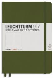 LEUCHTTURM1917 Caiet cu elastic A5, 125 file, velin, Leuchtturm1917 verde army LT348104