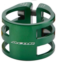 Acor AQR21303 dupla csavaros nyeregcső bilincs, 31, 8 mm, zöld