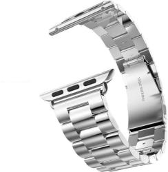 Utángyártott iKi Apple Watch 45mm / 44mm / 42mm fém szíj - ezüst