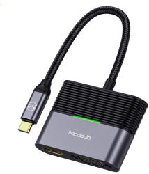 Mcdodo Multihub Type-C la port HDMI + VGA + PD Mcdodo Rocky Series Deep Grey (HU-7720)