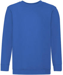 Fruit of the Loom Gyerek Pulóver Hosszú ujjú Fruit of the Loom Classic Set-In Sweat Kids - 140 (9-11), Király kék