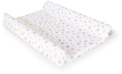 Ceba Baby Ceba pelenkázólap huzat pamut (50x70-80) 2db/csomag sötétszürke sárga csillagos