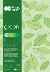 Happy Color Színes papírkészlet A4 170g 20 lap 5 árnyalat - Zöld (14-012413)