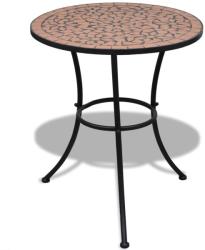 vidaXL Masă de bistro, cărămiziu, 60 cm, mozaic (41528)