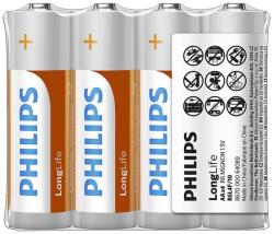 Philips R6L4F/10 - 4 buc Baterie clorura de zinc AA LONGLIFE 1, 5V (P2213)