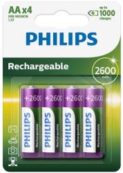 Philips R6B4B260/10 - 4 buc Baterie reincarcabila AA NiMH/1, 2V/2600 mAh (P2237)