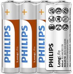 Philips R03L4F/10 - 4 buc Baterie clorura de zinc AAA LONGLIFE 1, 5V (P2214)