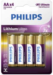 Philips FR6LB4A/10 - 4 ks Baterie cu litiu AA LITHIUM ULTRA 1, 5V (P2182)