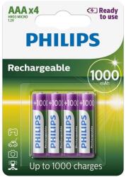 Philips R03B4RTU10/10 - 4 buc Baterie reincarcabila AAA MULTILIFE NiMH/1, 2V/1000 mAh (P2235) Baterii de unica folosinta