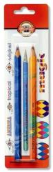 KOH-I-NOOR Set 3 creioane colorate KOH-I-NOOR MAGIC 2 JUMBO + PROGRESSO, blister