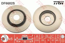 TRW Disc frana TRW SINGLE DF6682S (DF6682S)