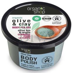 Organic Shop Exfoliant de corp polish cu sare marină și argilă Olive Clay Organic Shop 250-ml