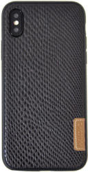 Meleovo Husa Meleovo Carcasa Snaky iPhone X Black (textura croco, margini flexibile) (MLVSNKIPHXBK) - vexio