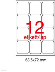 APLI Etikett A2416 63, 5 x 72 mm 100 ív kerekített sarkú