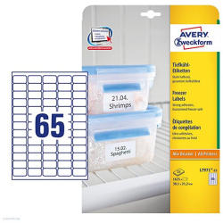 Avery Zweckform Etikett címke speciális L7971-25 fagyasztó címke 38, 1 x 21, 2 mm